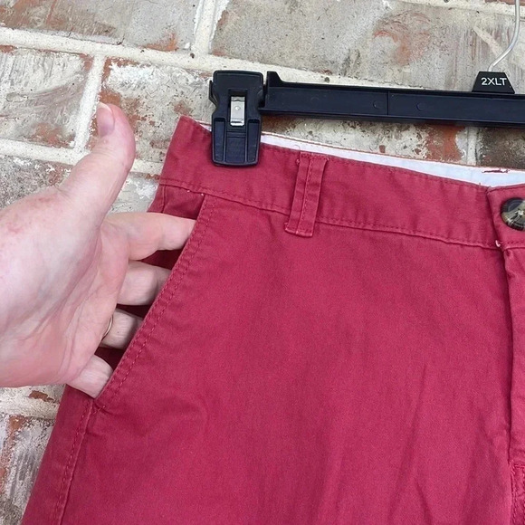 Dockers Red Flat Front Chino Bermuda Shorts - Picture 2 of 8